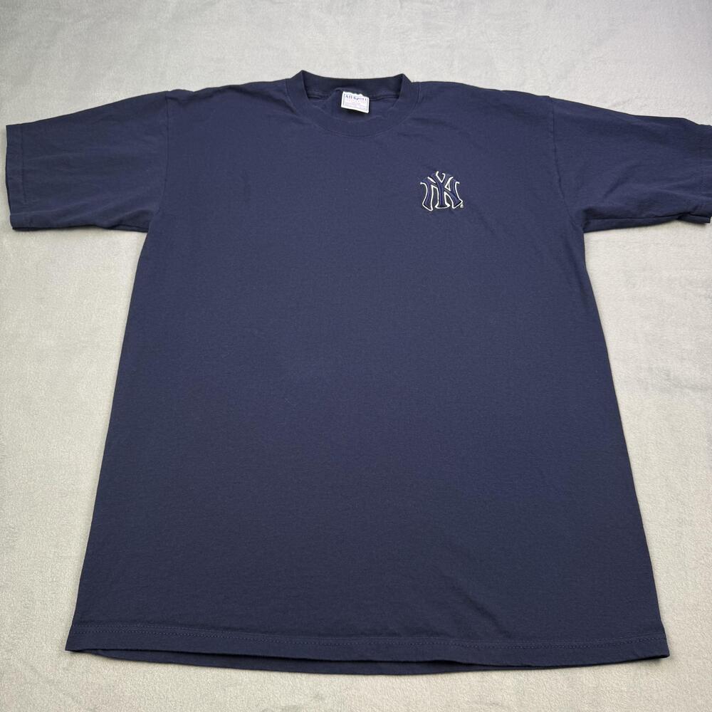 New York Yankees Shirt Mens XL Blue MLB Baseball Vintage All Sport Embroidered